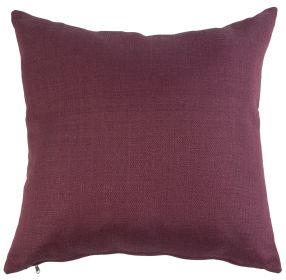 23 x 23 Inch Linen Fabric Pillow with Polyester Fiber Insert, Purple